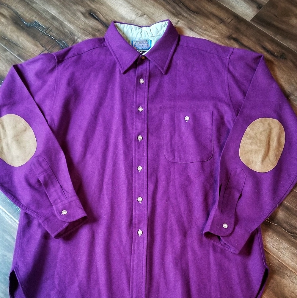 Pendleton purple,  virgin wool shirt